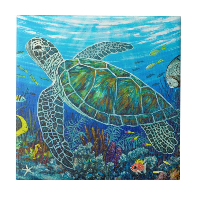 Sea Friends Ceramic Tile (Front)