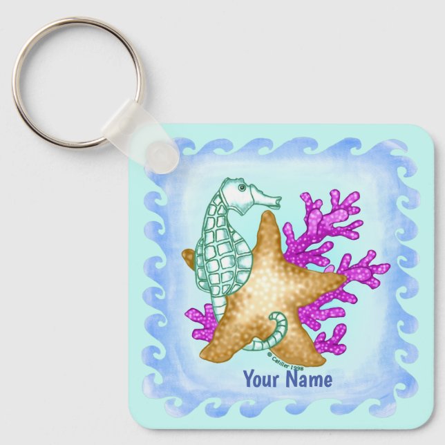Sea Friends Seahorse  Keychain (Front)