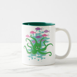 sea garden Two-Tone coffee mug