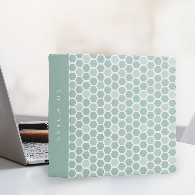 Sea Geometric Hexagon Pattern 3 Ring Binder (Creator Uploaded)