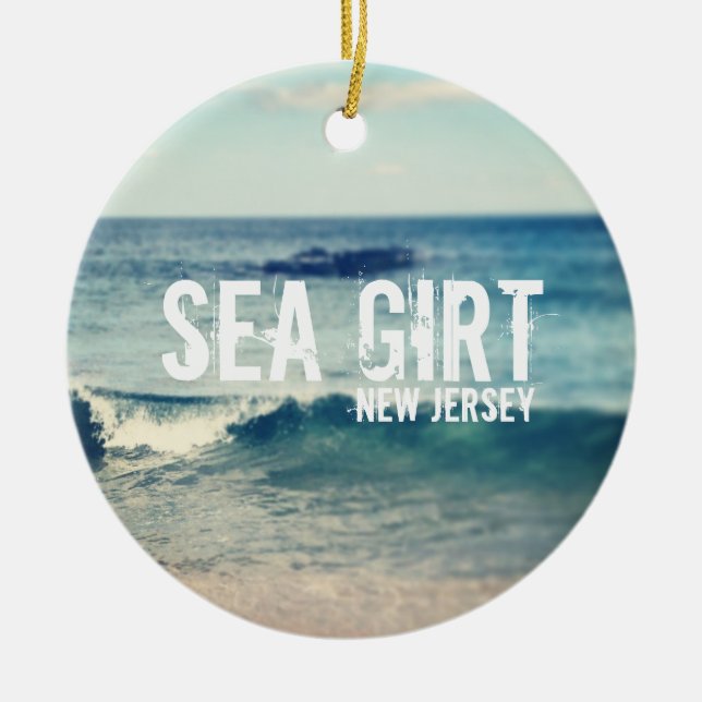 Sea Girt- 2013 - Recovery at the  Shore Ceramic Ornament (Front)