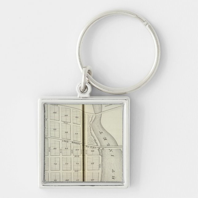 Sea Girt and Spring Lake Beach, Monmouth County Keychain (Front)