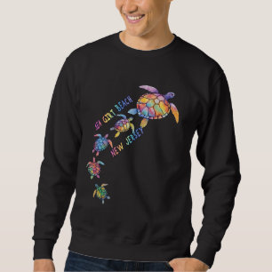 Sea Girt Beach New Jersey Sea Turtle Lover Beach Sweatshirt