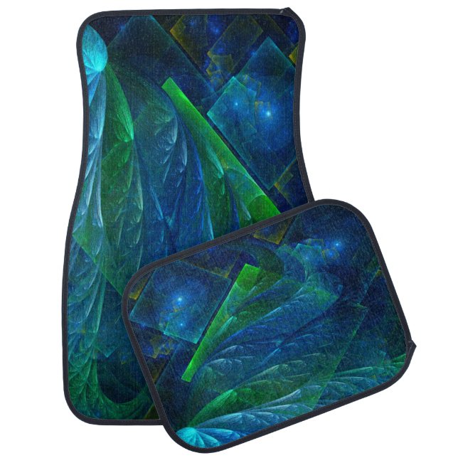 Sea Glass 3D Abstract Car Mat (Set)