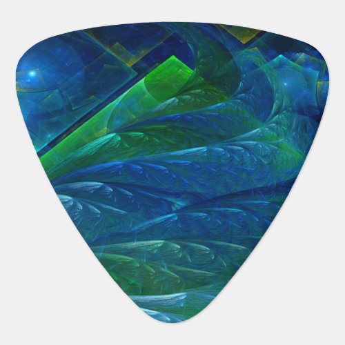 Sea Glass 3D Abstract Guitar Pick