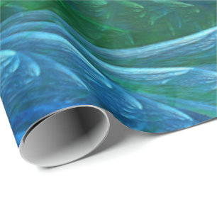 Sea Glass 3D Abstract Wrapping Paper