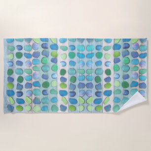 Sea Glass and Driftwood Beach Towel