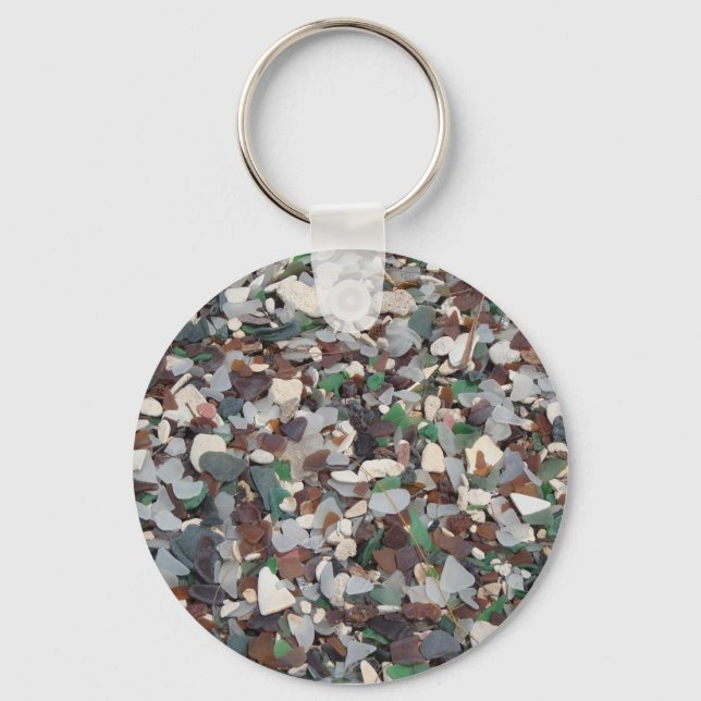 Sea Glass at Glass Beach - Bermuda Keychain (Front)
