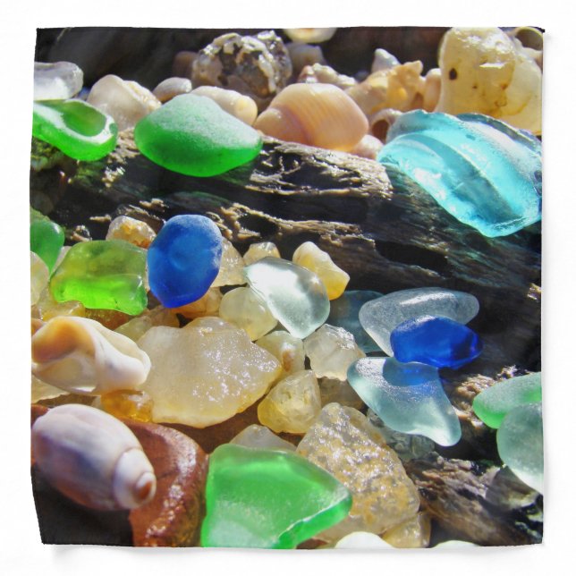 Sea Glass Bandanas Beach Shells Agate Rocks Coast (Front)