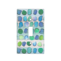 Sea Glass Beach Driftwood Light Switch Cover