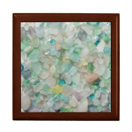 Sea glass beach glass art photograph keepsake box