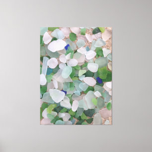 Sea glass beach poster canvas print