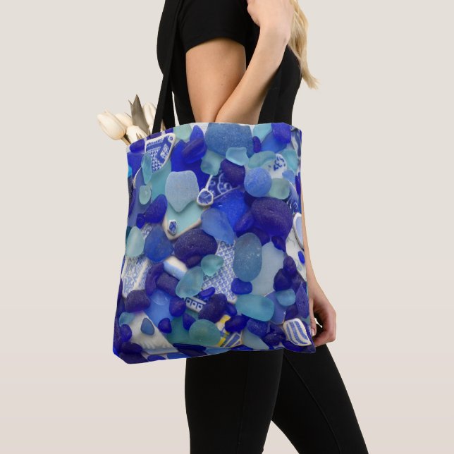 Beach Glass Blue Tote Bag
