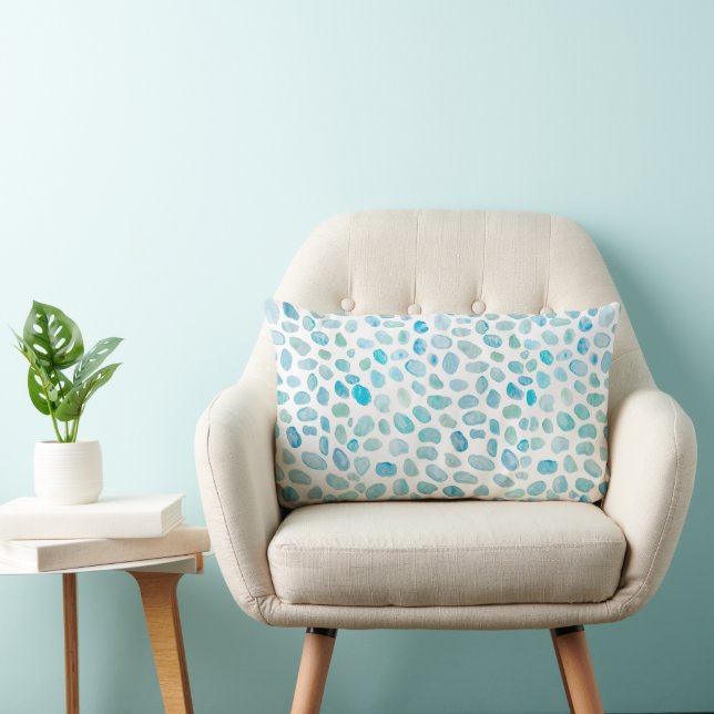 Sea Glass Beach Throw Pillow (Chair)