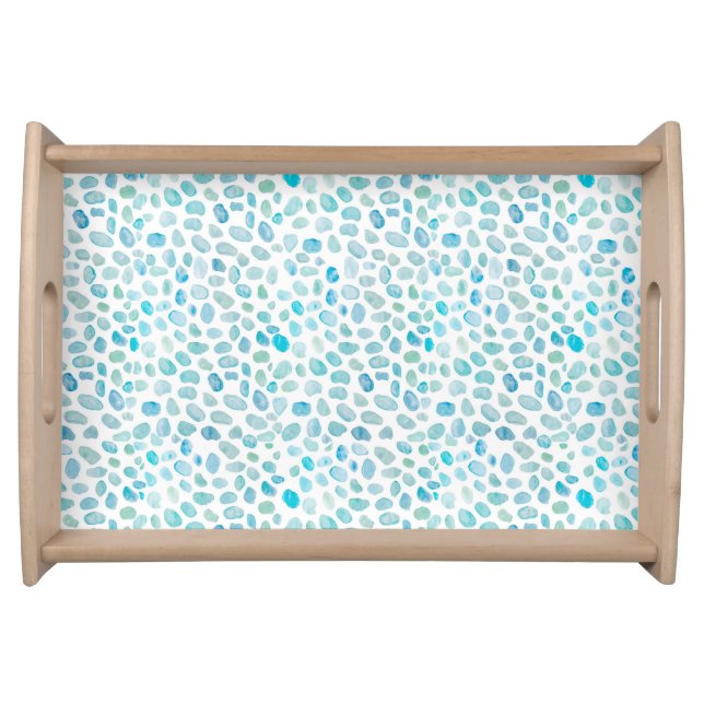 Sea Glass Beach Throw Serving Tray (Front)
