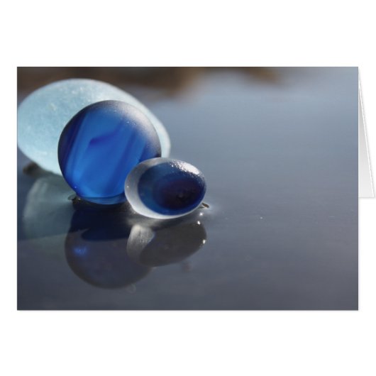 Sea Glass Blues Cards (Front Horizontal)