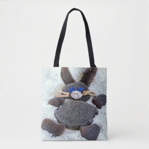 Sea glass bunny - tote bag
