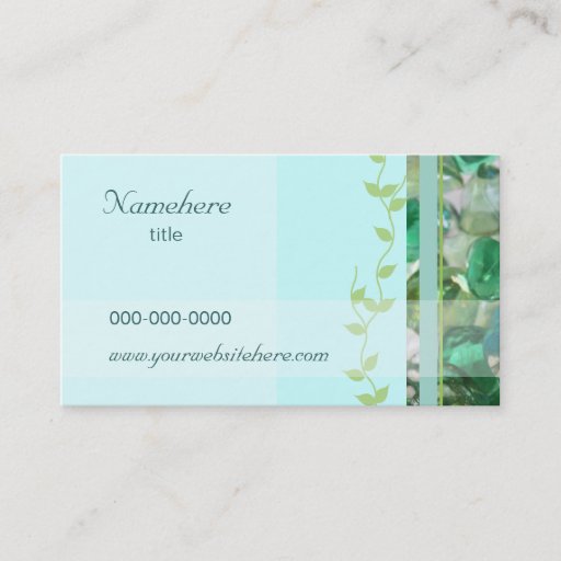 Customizable Sea Glass Business Card