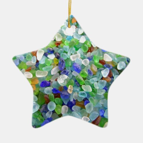 Sea Glass Ceramic Ornament
