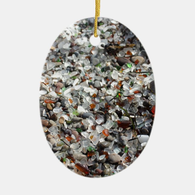 Sea Glass Ceramic Ornament (Front)