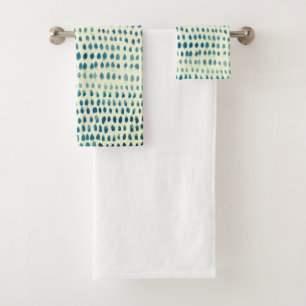 Sea Glass Coastal Boho Bath Towel Set