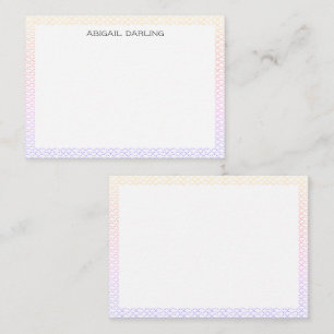 Sea Glass Coastal Ocean Wave Texture Ombre Rainbow Note Card
