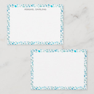 Sea Glass Coastal Texture Note Card