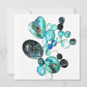 Sea glass colors flowers and bling
