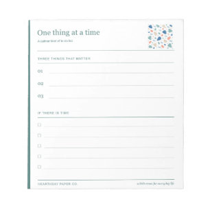 Sea Glass Daily Priorities Notepad