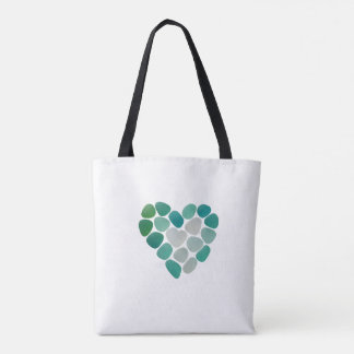 sea glass design tote bag