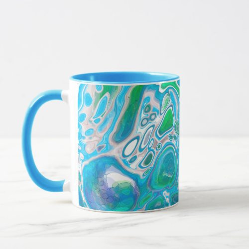 Sea Glass Digital Abstract Art Mug