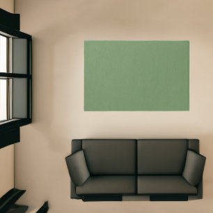 Sea Glass Green Color Minimalist Plain Design Rug