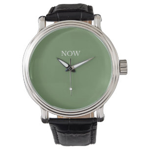 Sea Glass Green Color NOW Fun Minimalist Watch