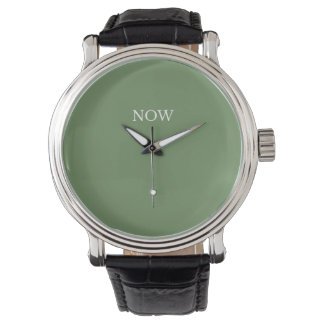 Sea Glass Green Color NOW Fun Minimalist Watch