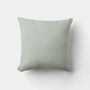 Sea Glass Green Solid Color Throw Pillow