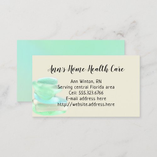 Sea Glass Home Health Care Business Cards