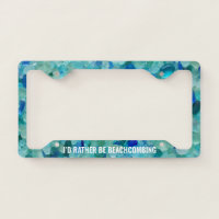 Sea Glass License Plate Frame