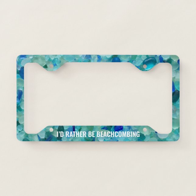 Sea Glass License Plate Frame (Front)