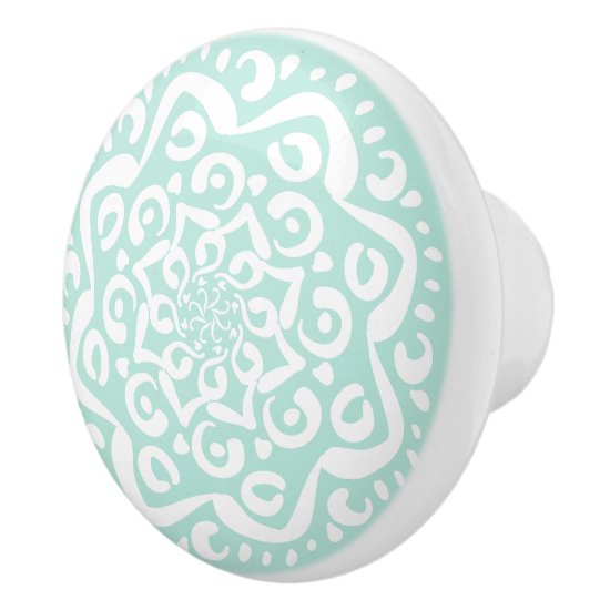 Sea Glass Mandala Ceramic Knob