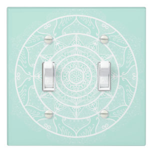Sea Glass Mandala Light Switch Cover