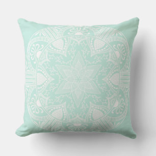 Sea Glass Mandala Outdoor Pillow