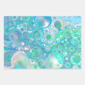 Sea Glass Marble Birthday Wrapping Paper Sheets (Front)