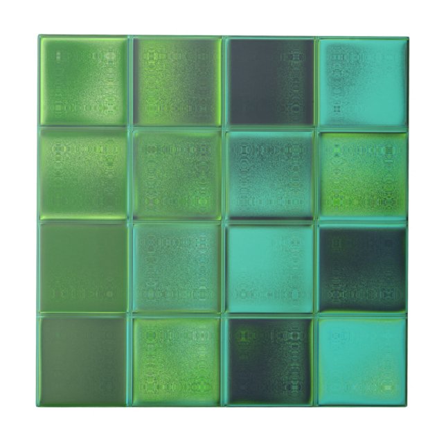 Sea Glass Mosaic Ceramic Tile (Front)