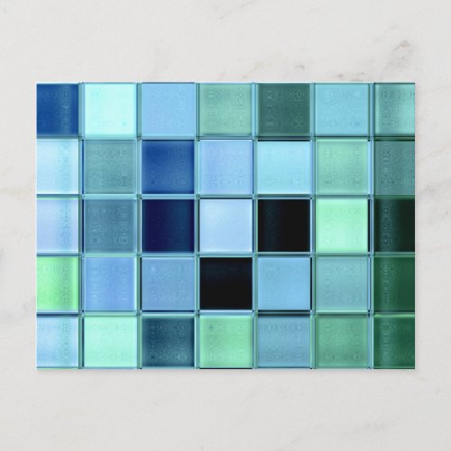 Sea Glass Mosaic Postcard  custom unique design