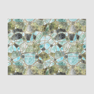 Sea Glass Mosaic Stained Glass Decoupage Tissue Paper