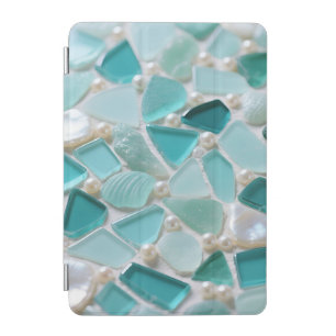 Sea Glass Mosaic Turquoise Coastal Charm iPad Mini Cover