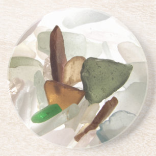 Sea Glass or Beach Glass Coaster