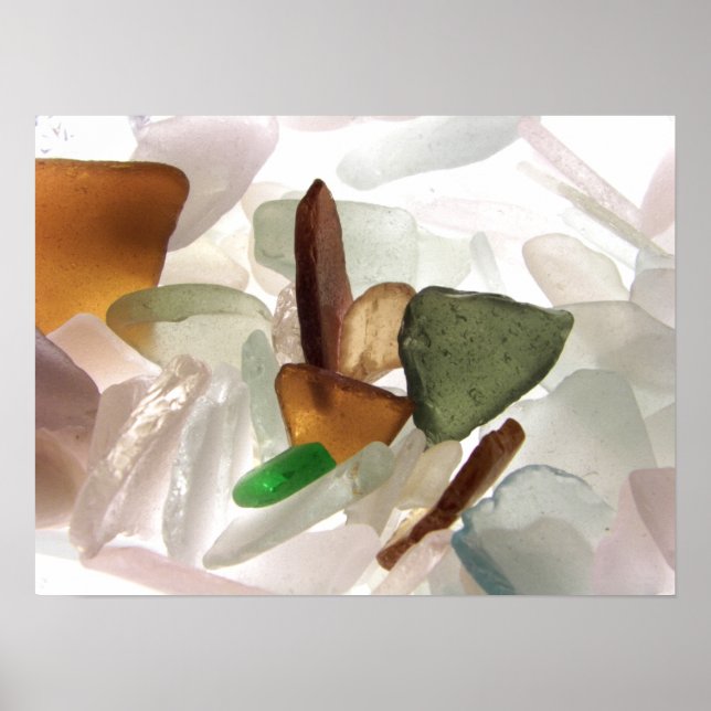 Sea Glass or Beach Glass Poster (Front)