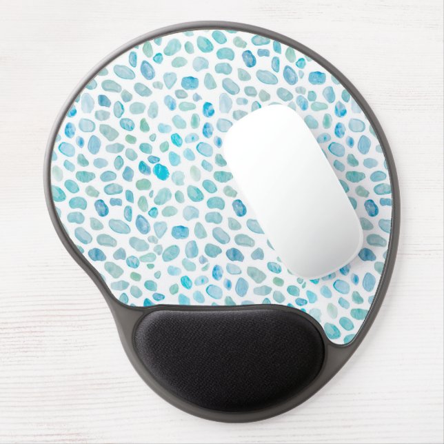 Sea Glass Painting Gel Mousepad (Left Side)
