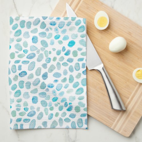 Sea Glass Painting Pattern Kitchen Kitchen Towel